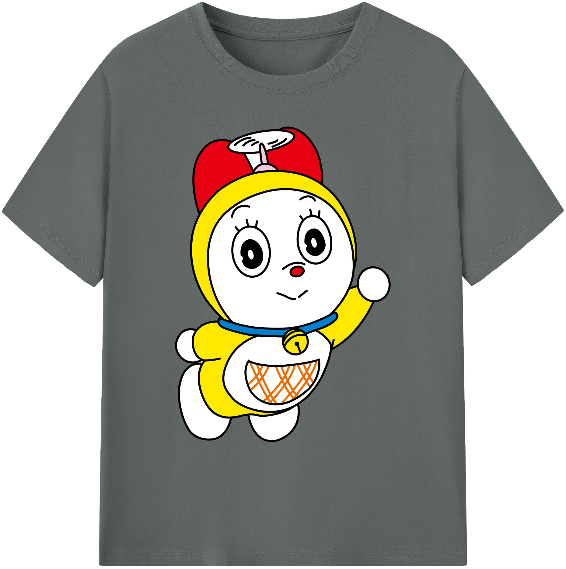 （画像用） ドラえもん ドラミ Doraemon Dorami 綿100％ メンズ半袖Tシャツ｜肌触りやわらか＆通気性